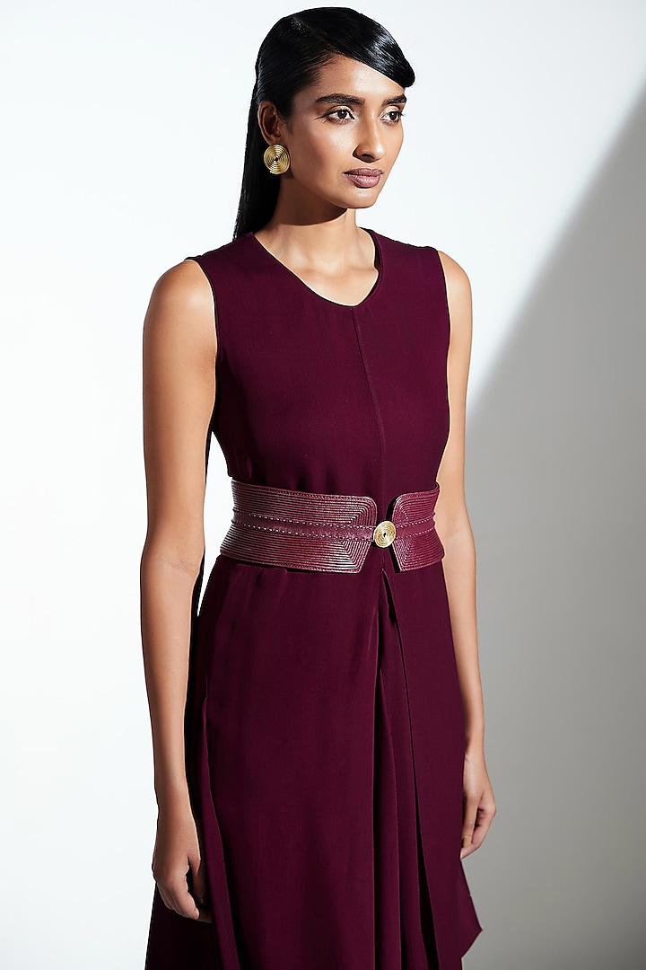 burgundy dress maternity Burgundy Striped Ruffle Accent Maternity Maxi Dress