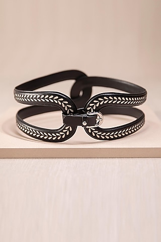 Black Hollow Corset Belt by AMPM Accessories