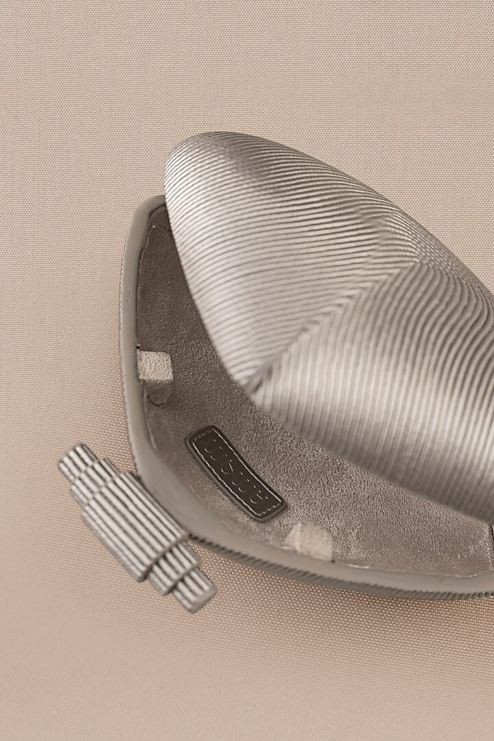 Silver Faux Leather Metallic Clutch by AMPM Accessories at Pernia's Pop Up Shop
