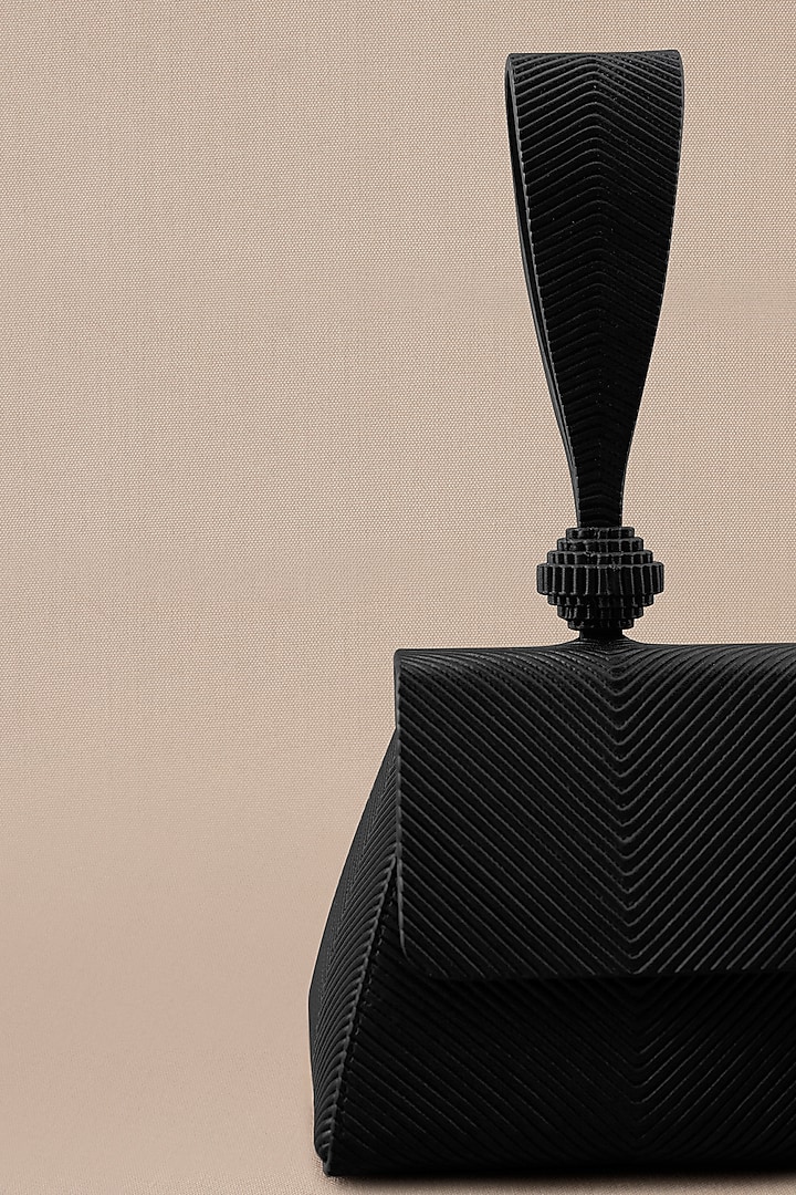 Black Faux Leather Wristlet Bag by AMPM Accessories at Pernia's Pop Up Shop