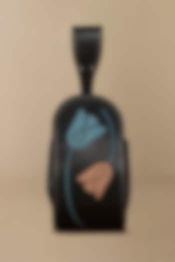 Black Faux Leather Wristlet Bag by AMPM Accessories at Pernia's Pop Up Shop