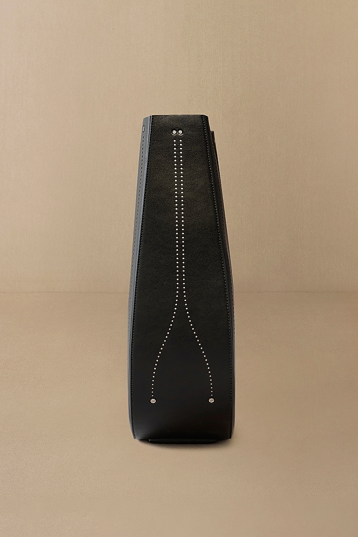 Black Faux Leather Bag by AMPM Accessories at Pernia's Pop Up Shop