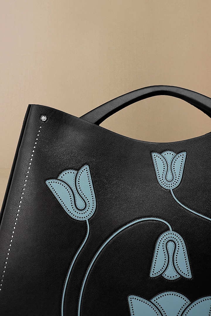 Black Faux Leather Bag by AMPM Accessories at Pernia's Pop Up Shop