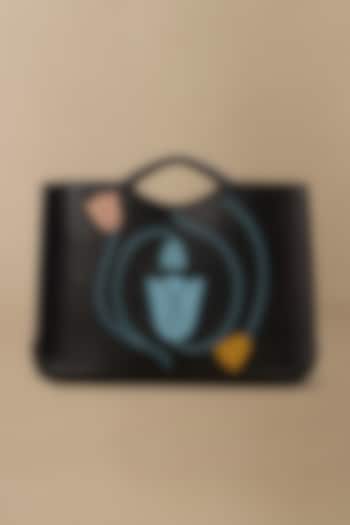 Black Faux Leather Bag by AMPM Accessories at Pernia's Pop Up Shop