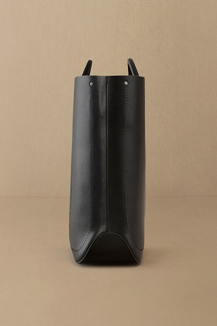 Black Faux Leather Bag by AMPM Accessories at Pernia's Pop Up Shop