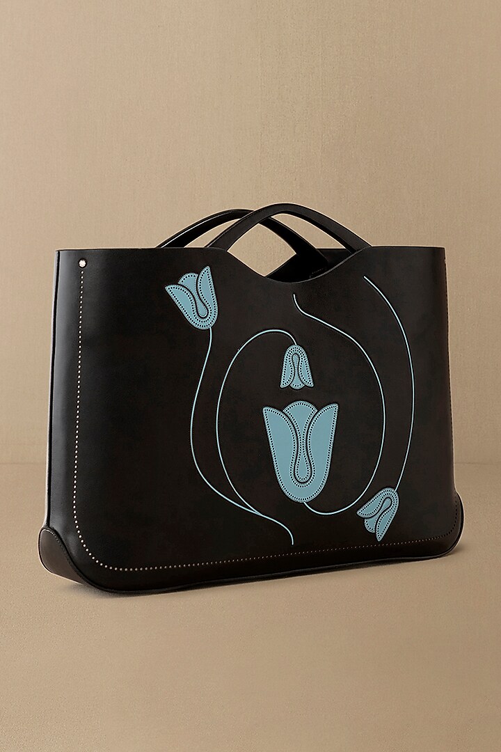 Black Faux Leather Bag by AMPM Accessories at Pernia's Pop Up Shop
