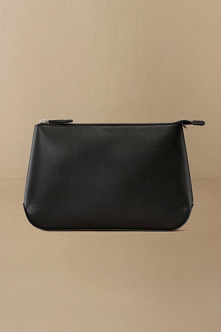 Black Faux Leather Pouch by AMPM Accessories at Pernia's Pop Up Shop