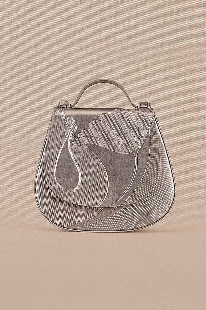 Metallic Toosh Faux Leather Embossed Handbag by AMPM Accessories at Pernia's Pop Up Shop
