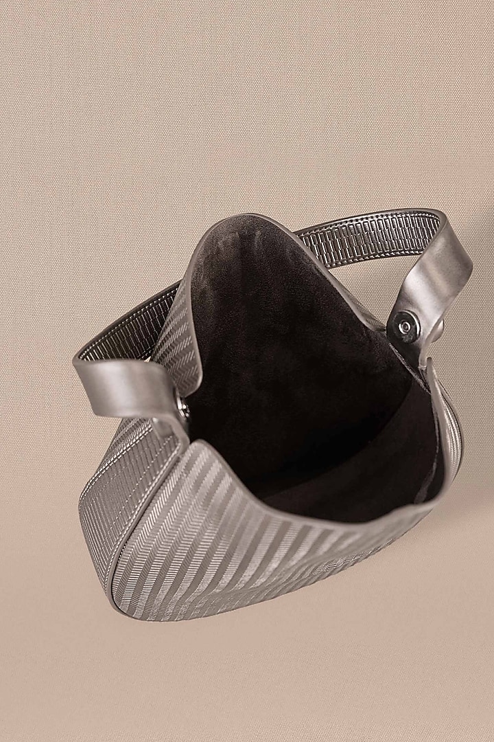 Metallic Toosh Faux Leather Embossed Bag by AMPM Accessories at Pernia's Pop Up Shop