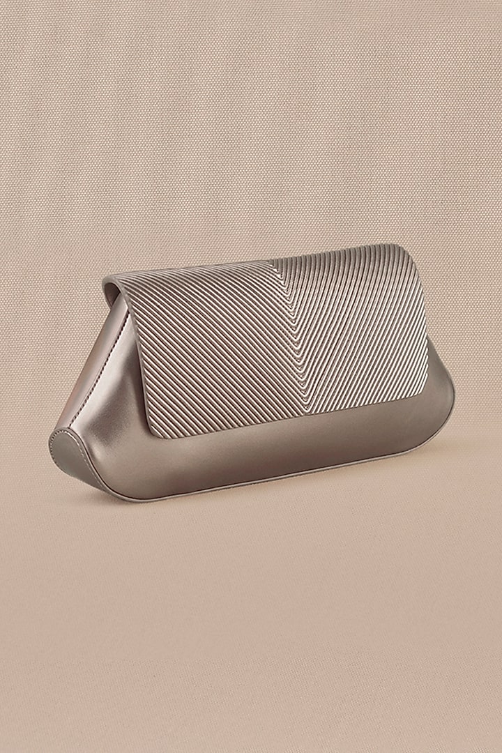 Metallic Faux Leather Corded Clutch by AMPM Accessories at Pernia's Pop Up Shop