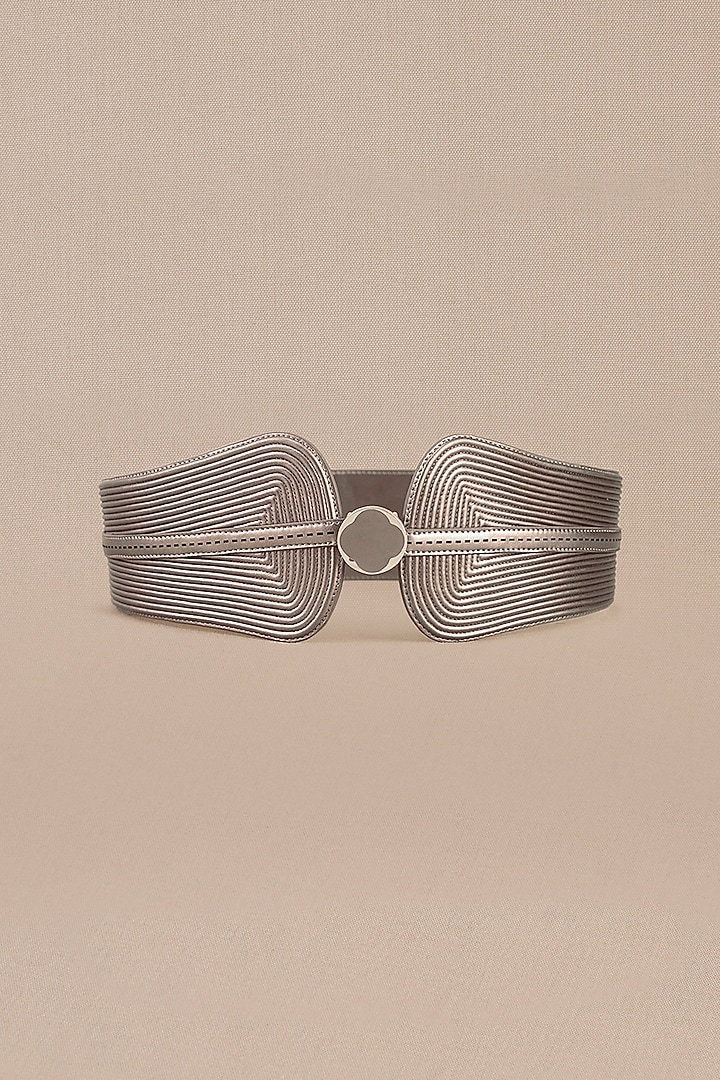 Metallic Faux Leather Corded Belt by AMPM Accessories at Pernia's Pop Up Shop