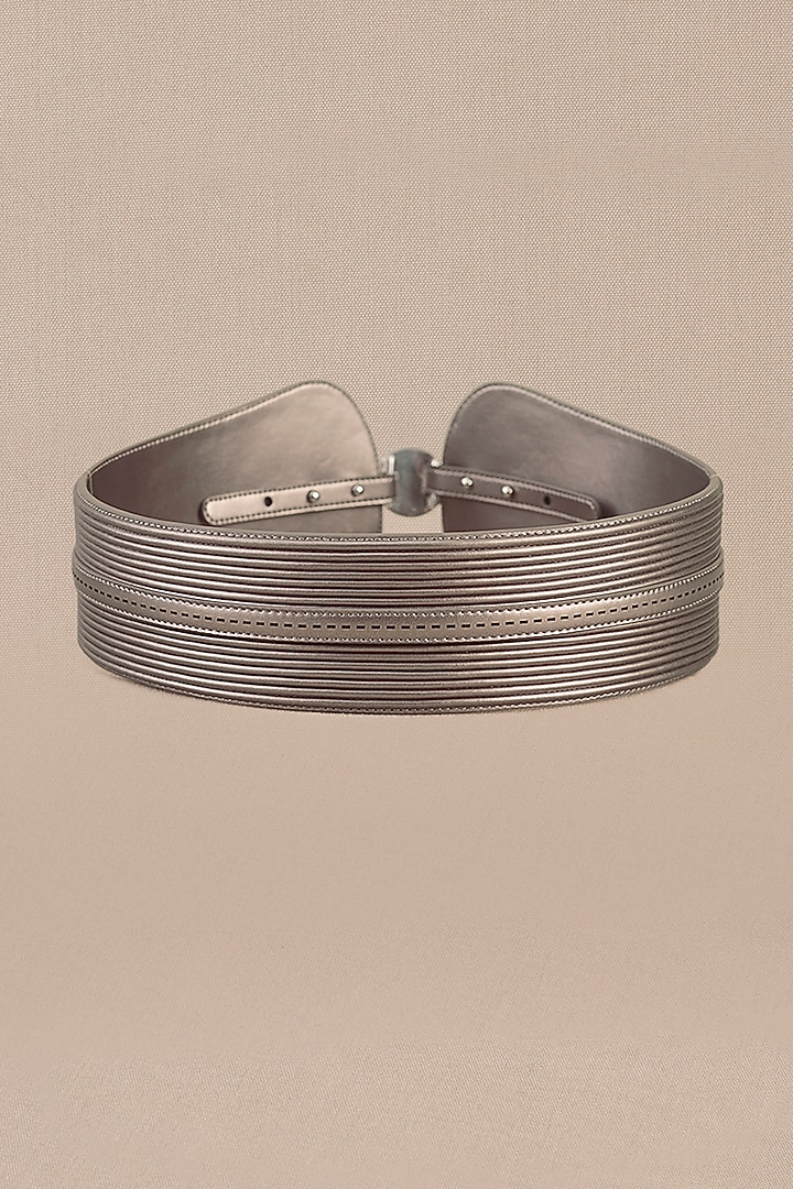 Metallic Faux Leather Corded Belt by AMPM Accessories at Pernia's Pop Up Shop
