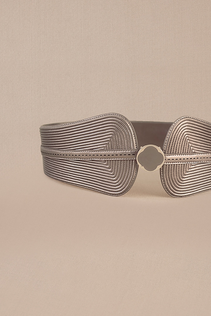 Metallic Faux Leather Corded Belt by AMPM Accessories at Pernia's Pop Up Shop