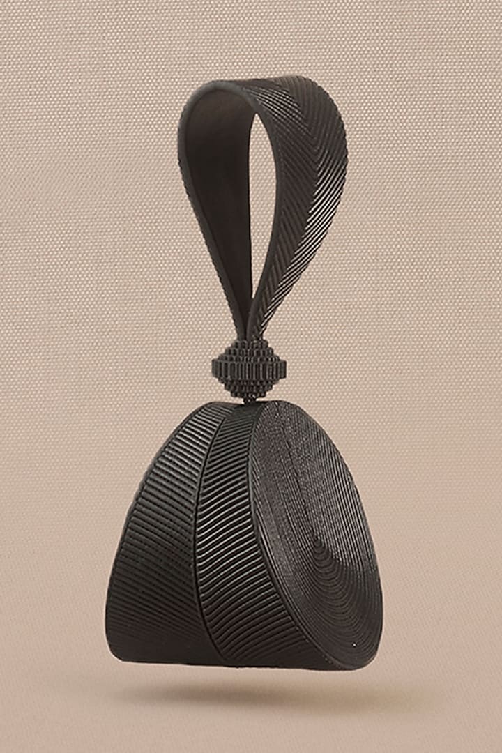 Black Faux Leather Wristlet by AMPM Accessories at Pernia's Pop Up Shop