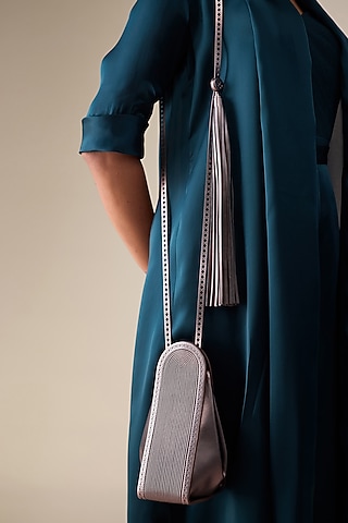 Metallic Toosh Faux Leather Sling Bag by AMPM Accessories