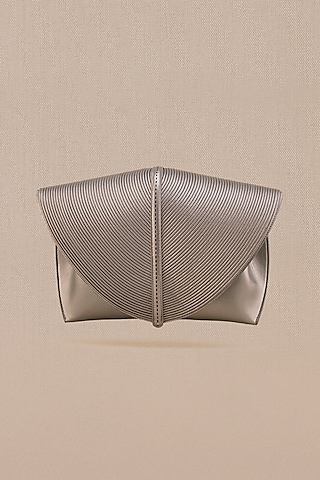 Metallic Toosh Faux Leather Clutch by AMPM Accessories