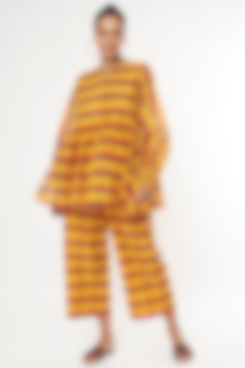 Yellow Handwoven Cotton Top by Amrich