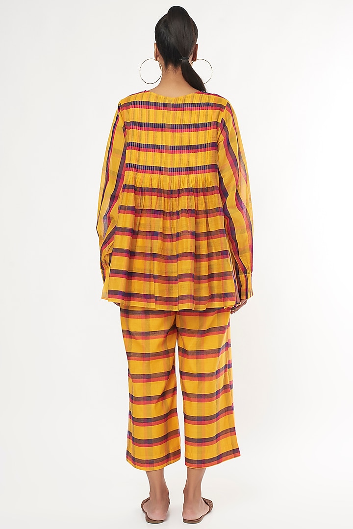 Yellow Handwoven Cotton Top by Amrich at Pernia's Pop Up Shop