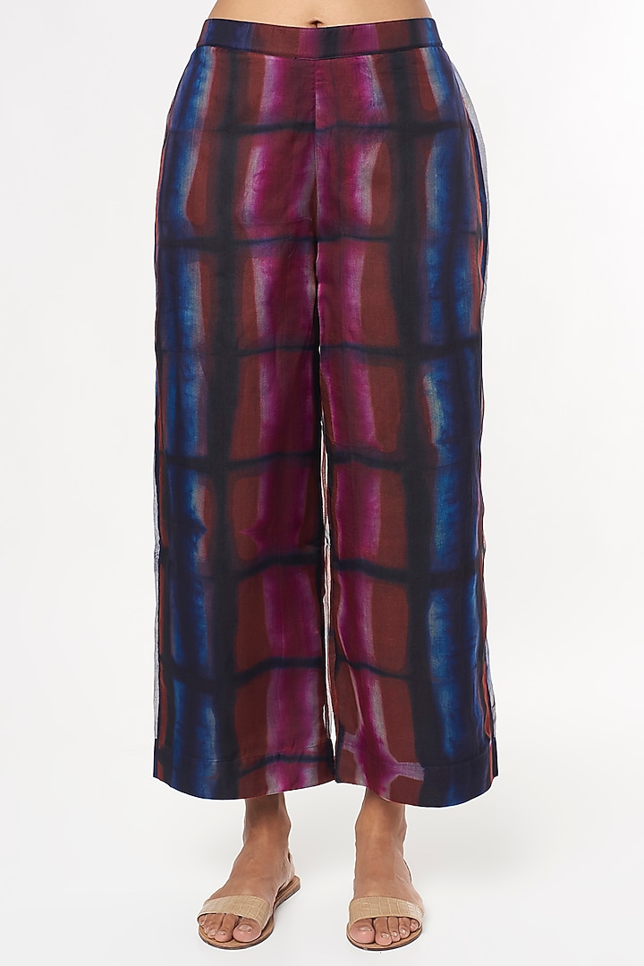 Multi-Colored Shibori Trousers by Amrich at Pernia's Pop Up Shop