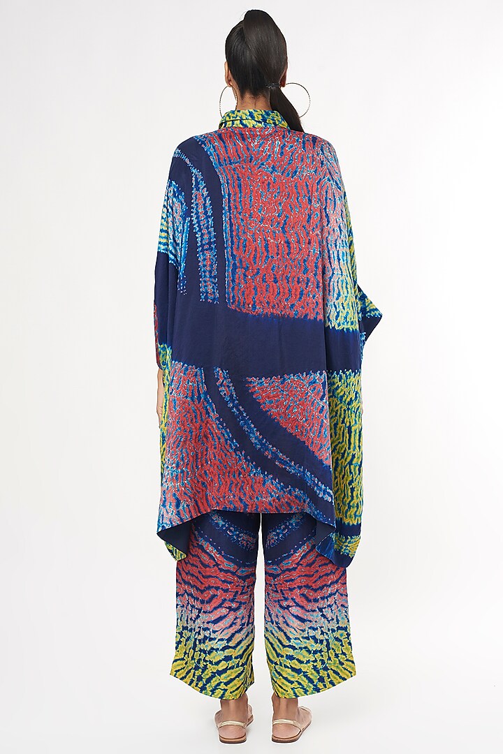Multi-Colored Silk Pant Set by Amrich at Pernia's Pop Up Shop