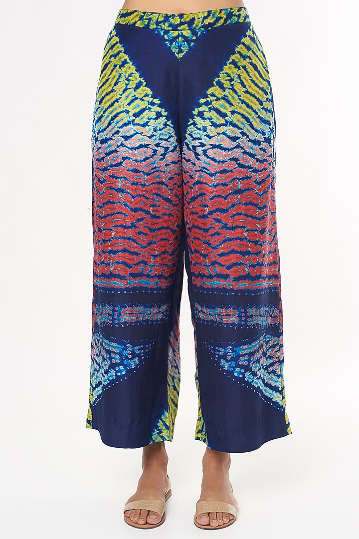 Multi-Colored Silk Pant Set by Amrich at Pernia's Pop Up Shop