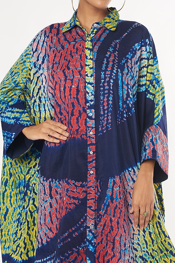 Multi-Colored Silk Pant Set by Amrich at Pernia's Pop Up Shop