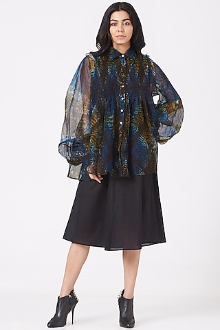 Black Shibori Shirt by Amrich