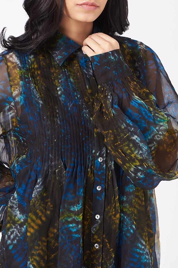 Black Shibori Shirt by Amrich at Pernia's Pop Up Shop
