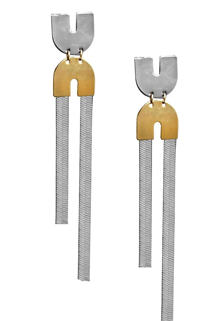 Gold Finish Statement Dangler Earrings by Amreli Jaipur at Pernia's Pop Up Shop