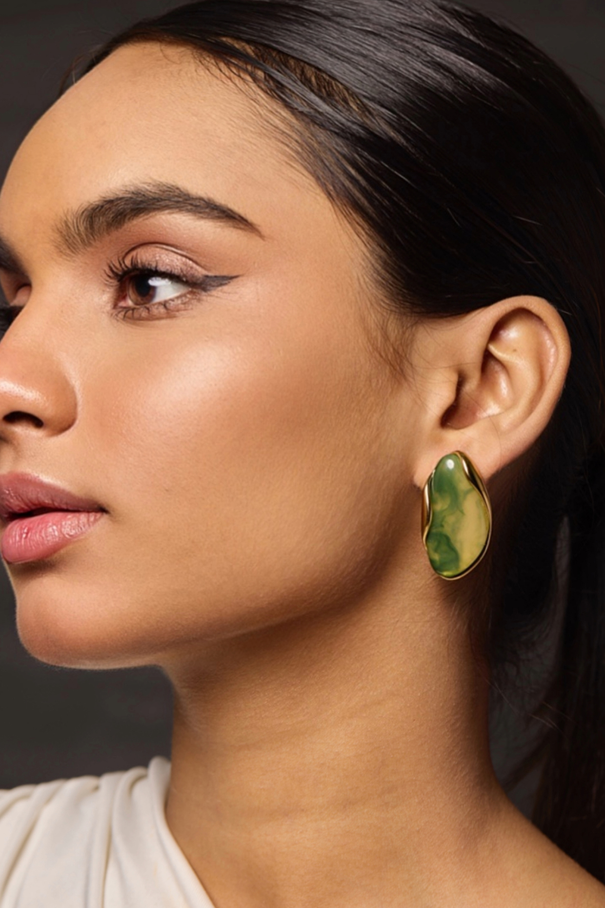 Gold Finish Statement Dangler Earrings by Amreli Jaipur at Pernia's Pop Up Shop