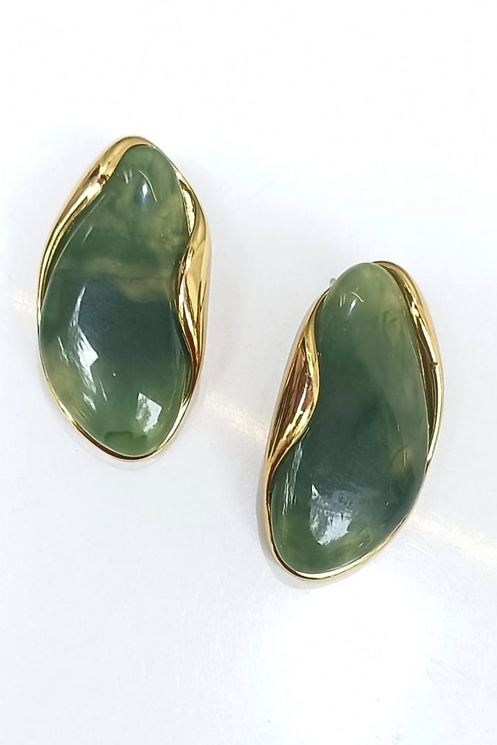 Gold Finish Statement Dangler Earrings by Amreli Jaipur at Pernia's Pop Up Shop