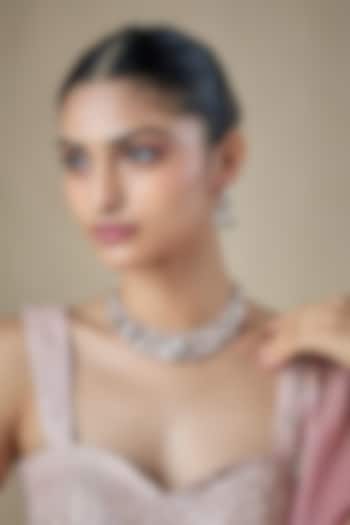 Gold Finish Kundan Polki & Emerald Stone Choker Necklace Set by Amreli Jaipur at Pernia's Pop Up Shop