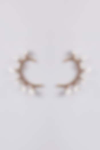 Gold Finish Kundan Polki Ear Cuffs by Amreli Jaipur at Pernia's Pop Up Shop