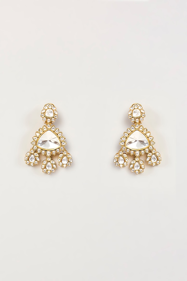 Two Tone Finish Kundan Polki Necklace Set by Amreli Jaipur at Pernia's Pop Up Shop
