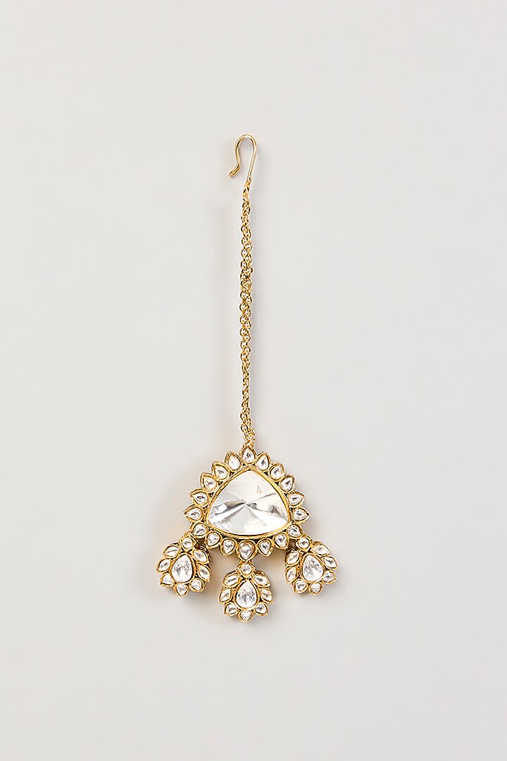 Two Tone Finish Kundan Polki Necklace Set by Amreli Jaipur at Pernia's Pop Up Shop