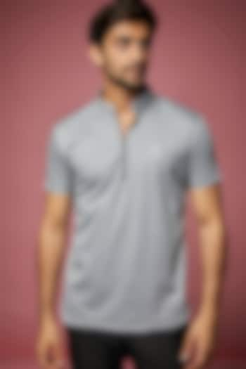 Light Grey Knit T-shirt by AMIT ARORA