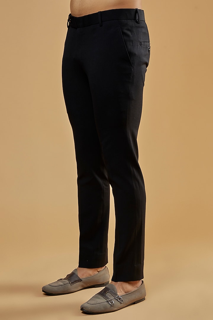Black Textured Knit Wedding Indowestern Set by AMIT ARORA at Pernia's Pop Up Shop