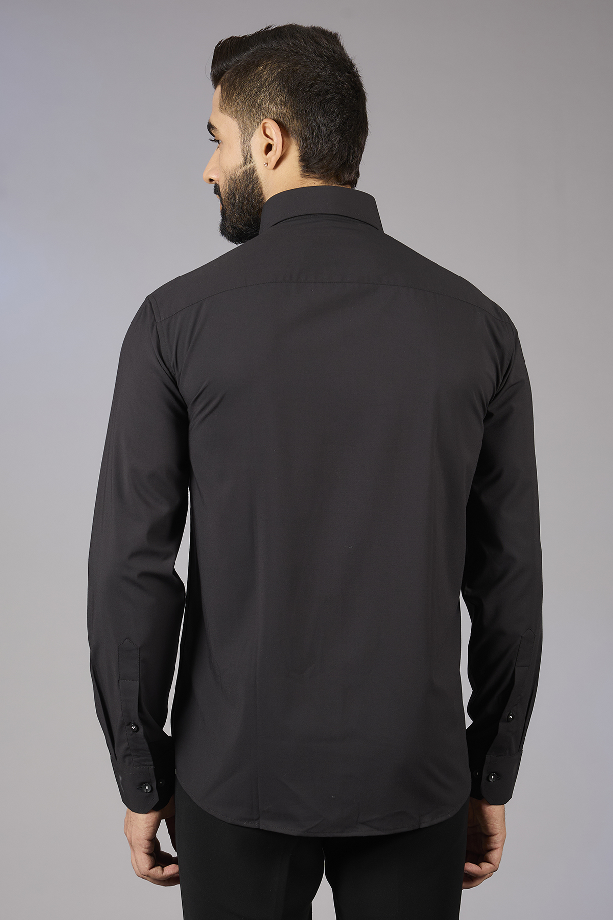 Black Acetate Embroidered Shirt by AMIT ARORA