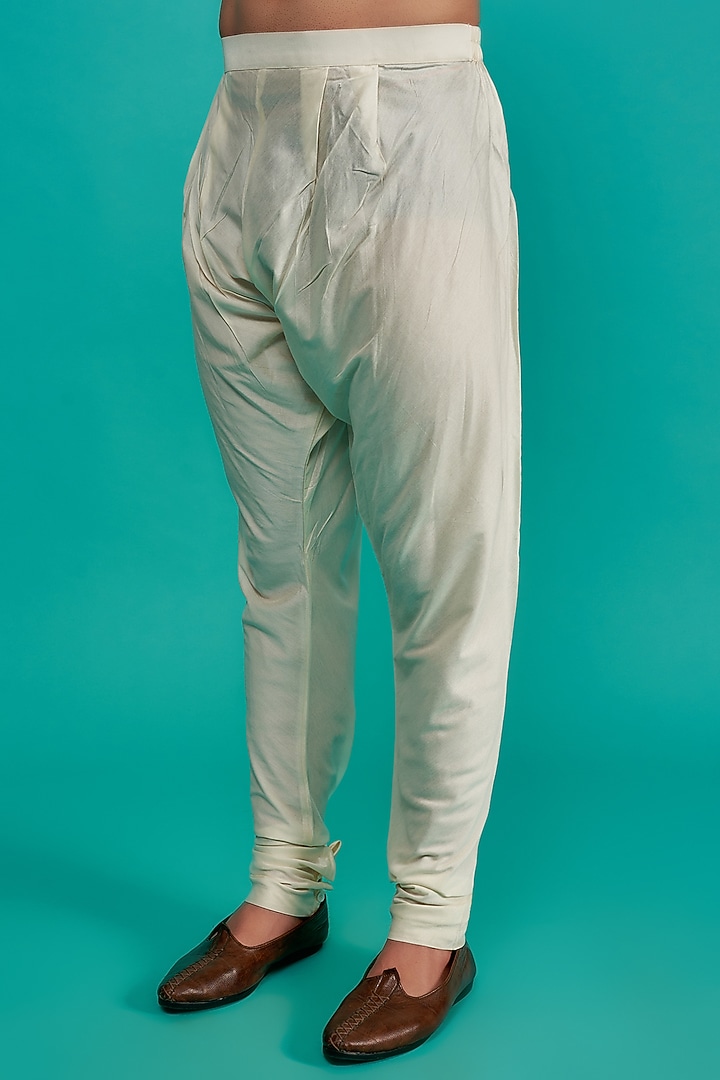 Beige Raw Silk Sequins & Moti Embroidered Groom Sherwani Set by AMIT ARORA at Pernia's Pop Up Shop