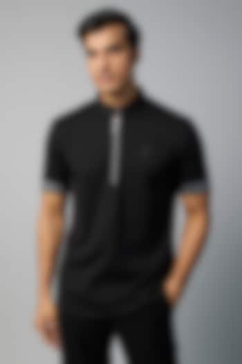 Black Knit T-Shirt by AMIT ARORA