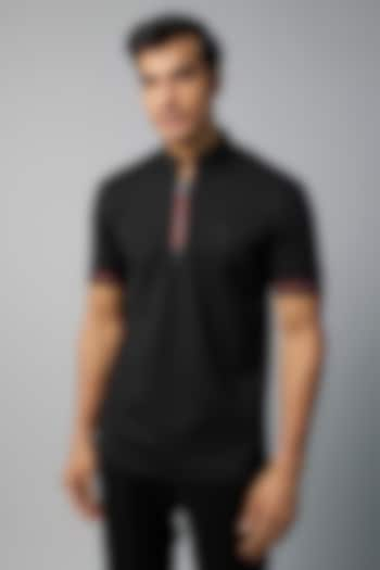 Black Knit T-Shirt by AMIT ARORA