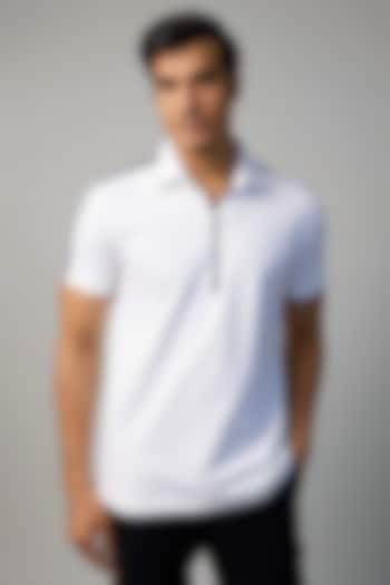 White Knit T-Shirt by AMIT ARORA