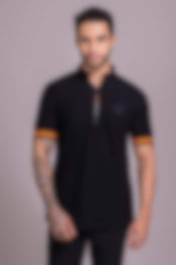 Black Knit T-Shirt by AMIT ARORA