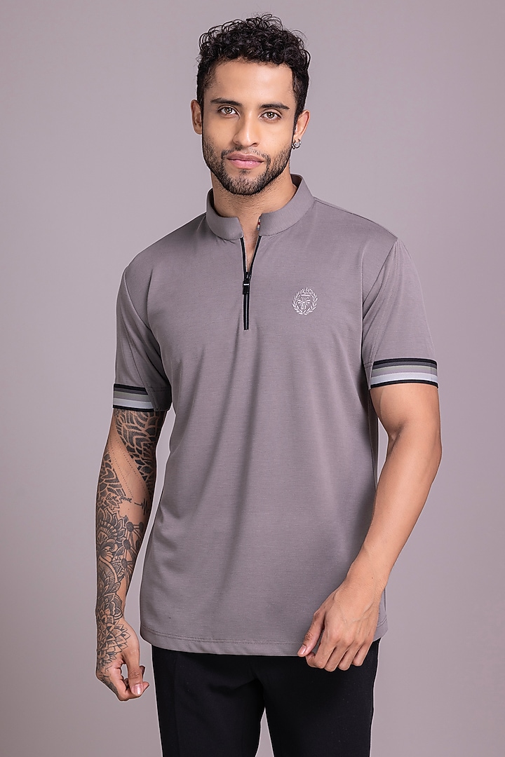 Mouse Grey Knit T-Shirt by AMIT ARORA at Pernia's Pop Up Shop