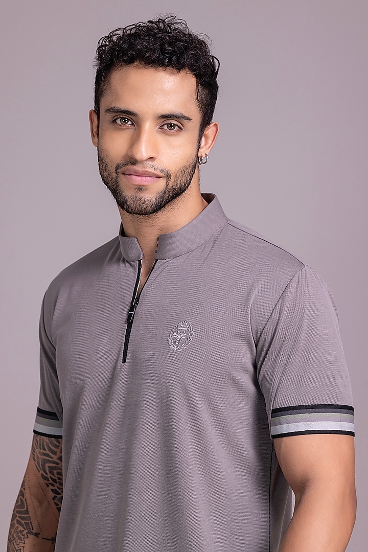 Mouse Grey Knit T-Shirt by AMIT ARORA at Pernia's Pop Up Shop