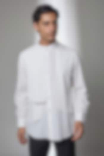 Ivory Tencel Party Wear Shirt by AMIT ARORA at Pernia's Pop Up Shop