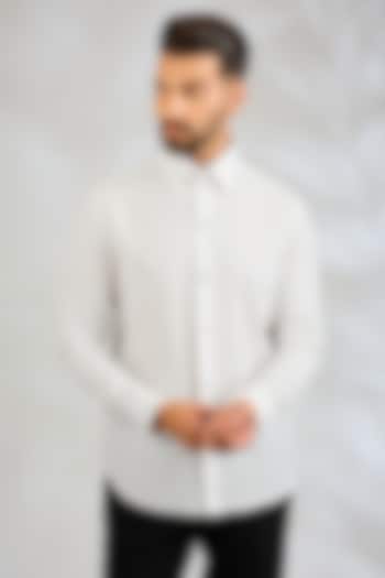 Ivory Cotton Party Wear Shirt by AMIT ARORA at Pernia's Pop Up Shop