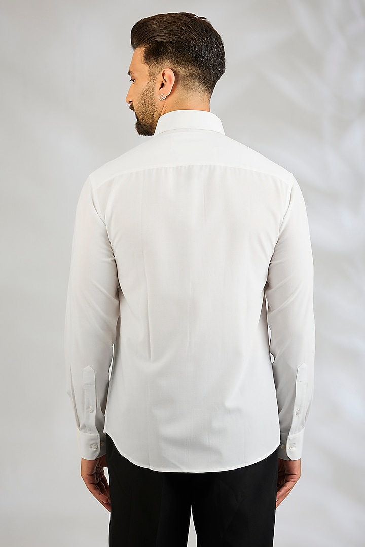 Ivory Cotton Party Wear Shirt by AMIT ARORA at Pernia's Pop Up Shop