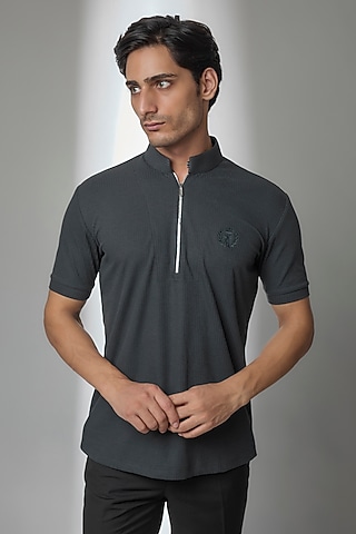 Mouse Grey Knit T-Shirt by AMIT ARORA