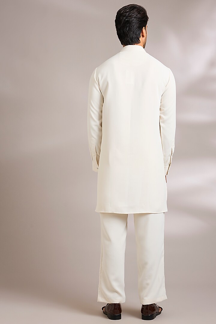 Mint Green Silk Bundi Jacket Set by AMIT ARORA at Pernia's Pop Up Shop